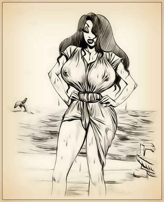 12P Innocent Jessica Rabbit makes dick shaking friction