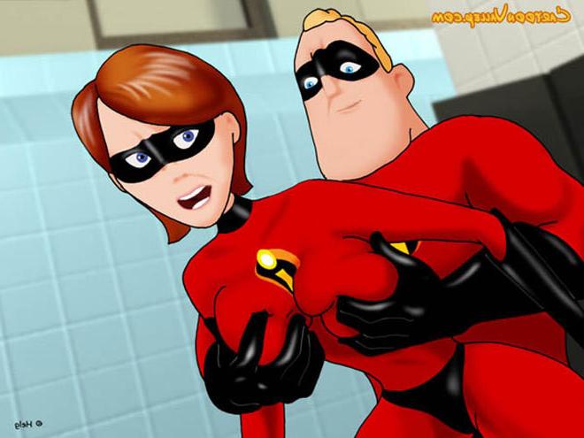 12P Elastigirl getting bound and giving a sloppy blowjob 
