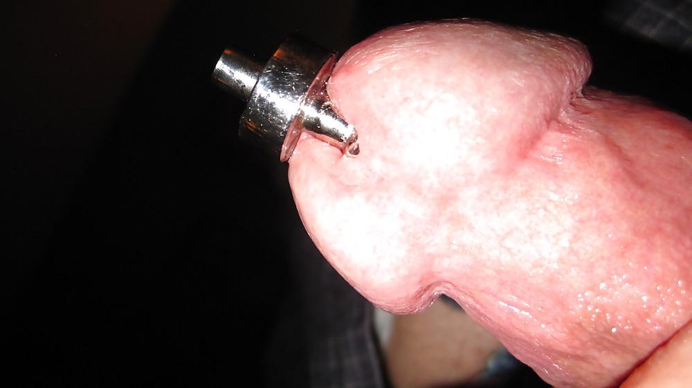 11P Stretching my balls & stuffing my cock