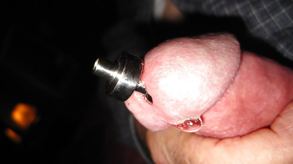 11P Stretching my balls & stuffing my cock