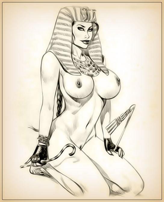12P Lara Croft with pierced melons gets mouth filled up 