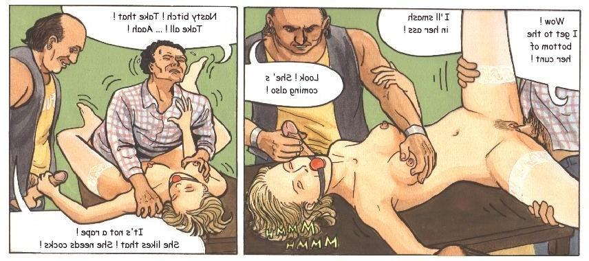 15P cute breats blonde rope bound to table for sex