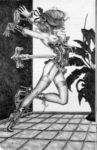 15P pretty women bound with ropes and chains