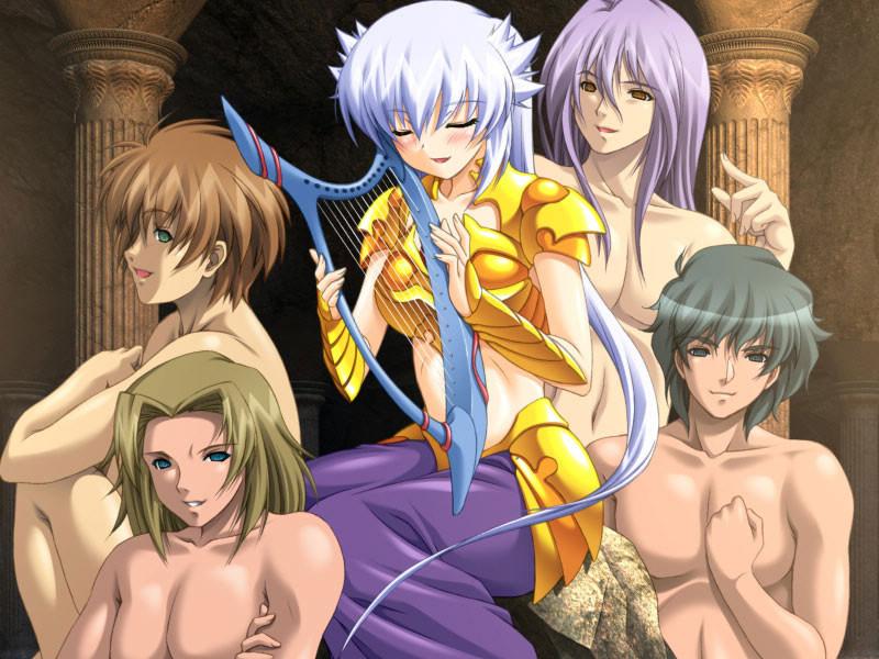 20P Submissive slaves with big breasts in a dark magical world