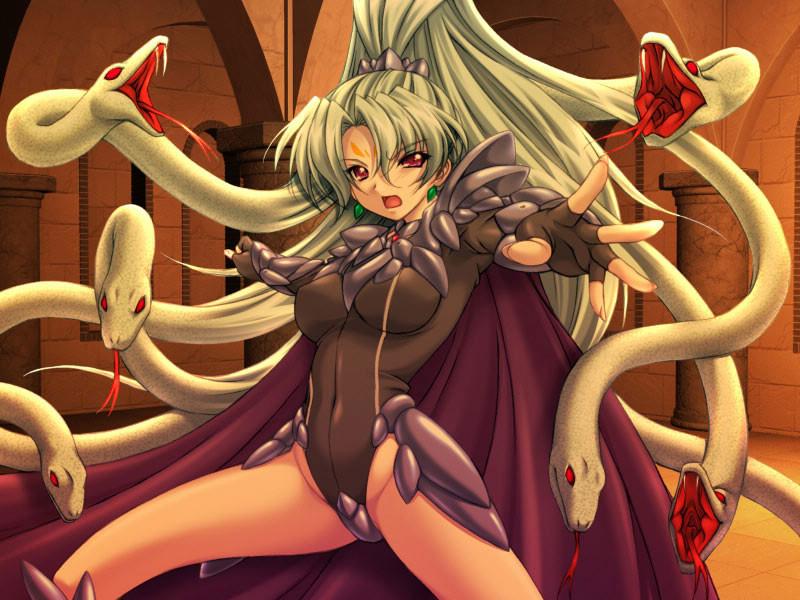 20P Submissive slaves with big breasts in a dark magical world