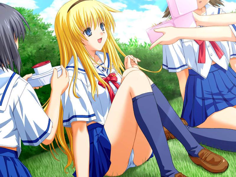 11P Submissive hentai schoolgirls in uniform love their big titties