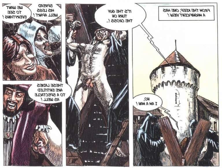 15P screaming redhead in medieval bdsm