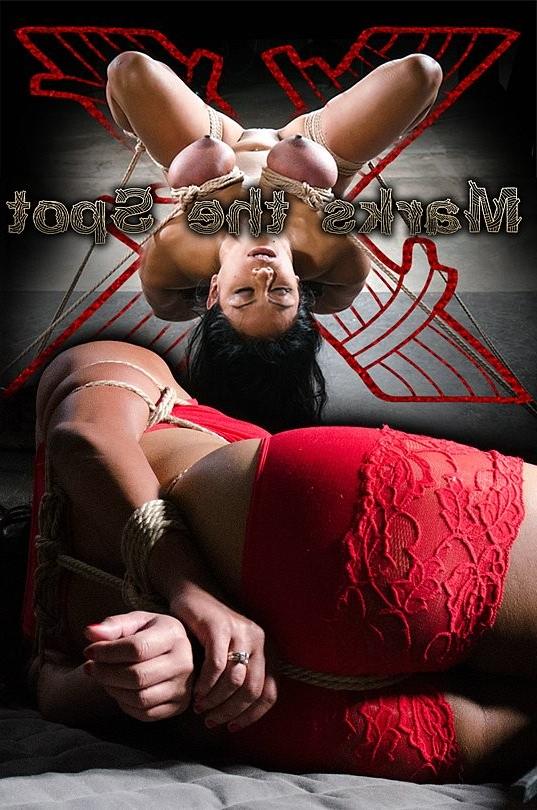 16P Maxine X busty in red is rope bound and toyed by maledom Jack Ha