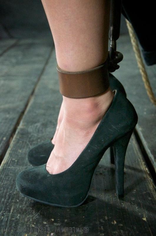 16P Marica Hase asian dungeon babe is bound in chains and leather