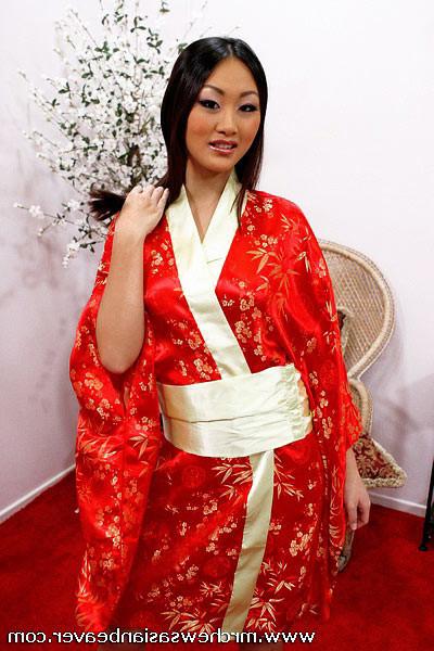 18P Asian cutie slides off her lacey red panties for a doggie banging