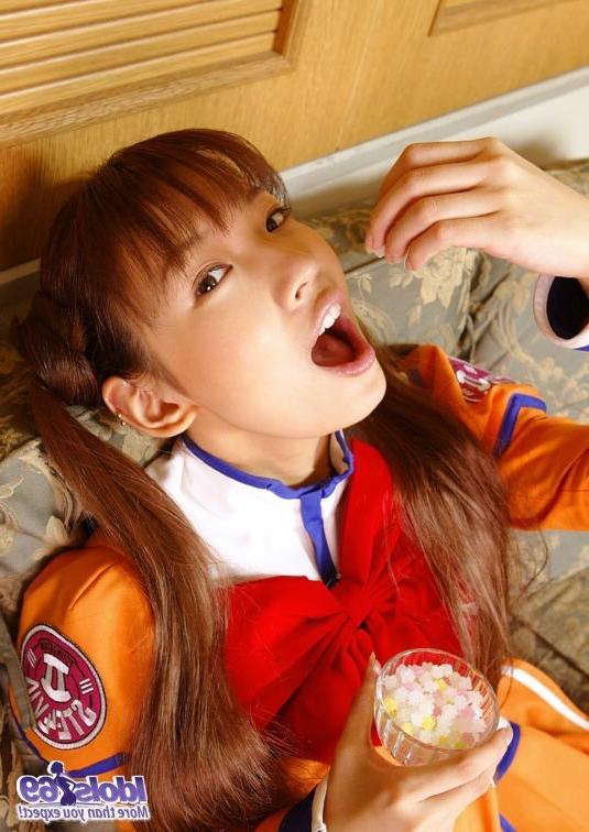 15P Innocent looking Japanese tramp teases cocks