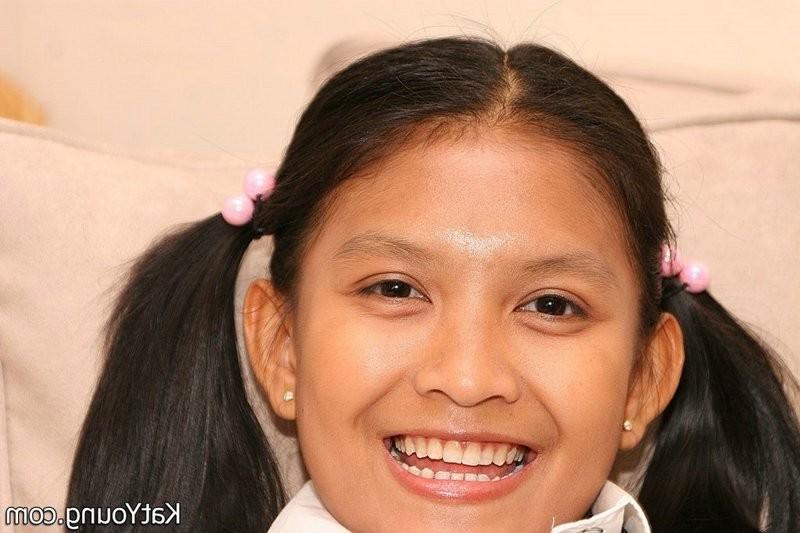 15P Kat is cute exotic thai schoolgirl sucking banana