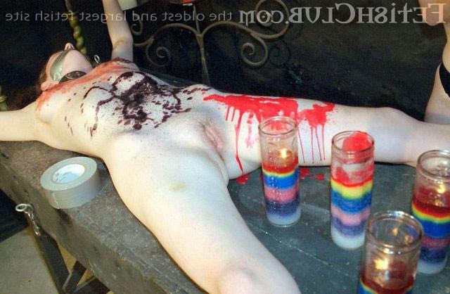 15P Babe Gets Bound Then Has Hot Wax Dripped On Her