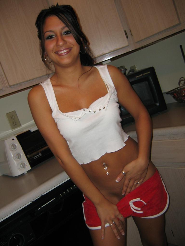 16P innocent looking teen strips and touches herself