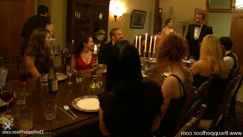 15P Slaves cook dinner then get fucked on the table