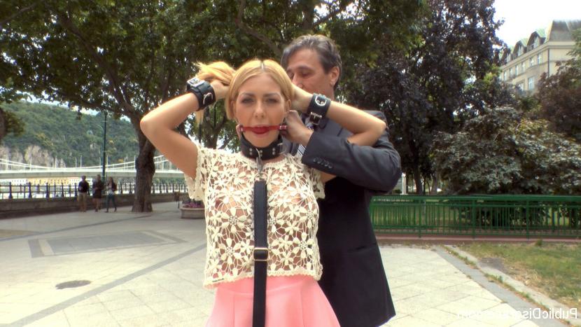15P Busty Blonde Isabella Clark Public Double Penetration - Part 1