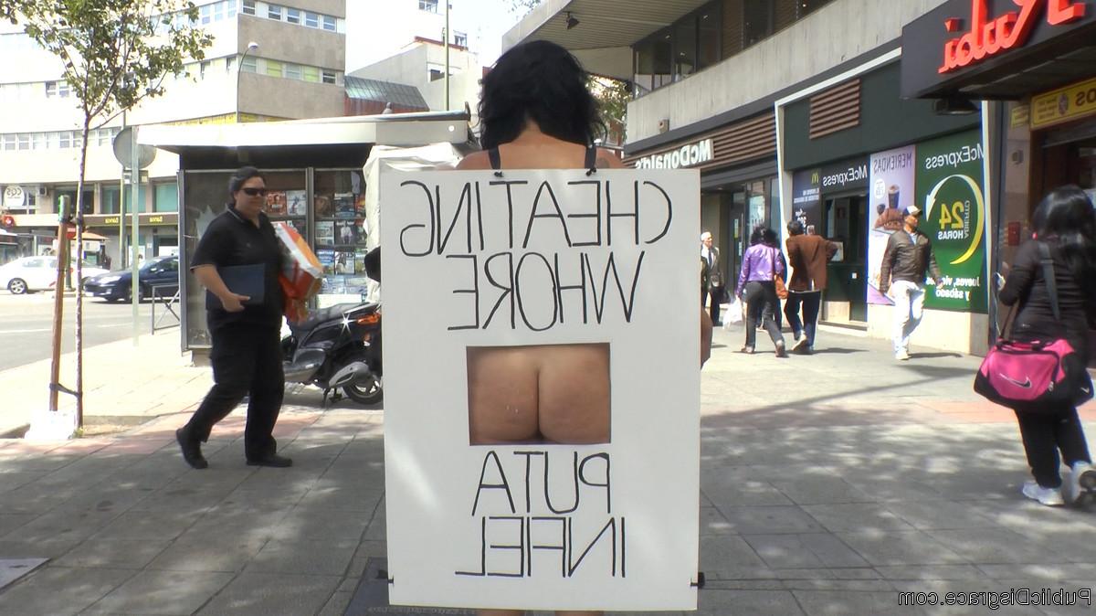 20P Unfaithful slut paraded naked through the streets where husband's coworkers shop