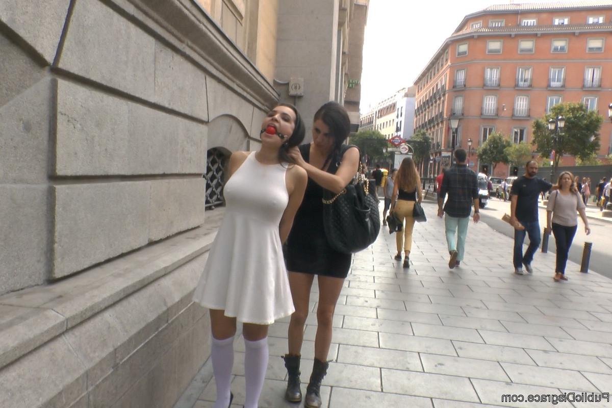 20P No shirt no shoes no service, sexy spanish slut Chiara Diletto is denied entranc