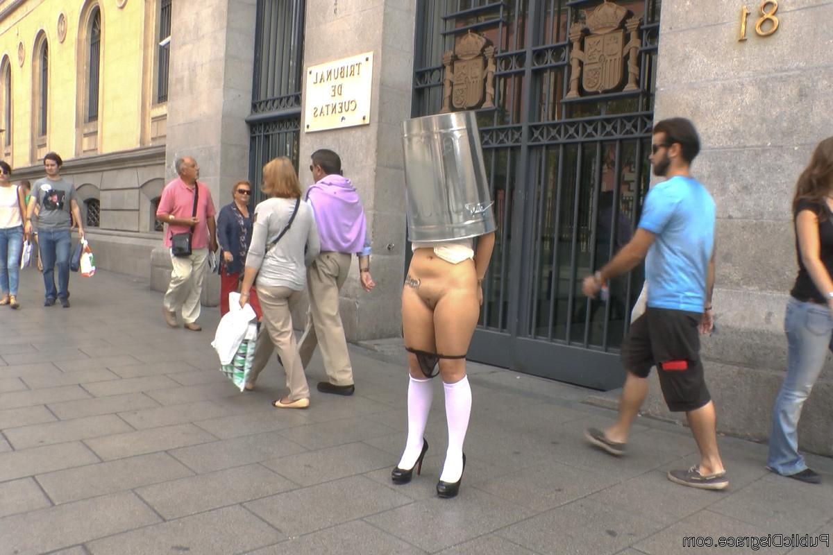 20P No shirt no shoes no service, sexy spanish slut Chiara Diletto is denied entranc