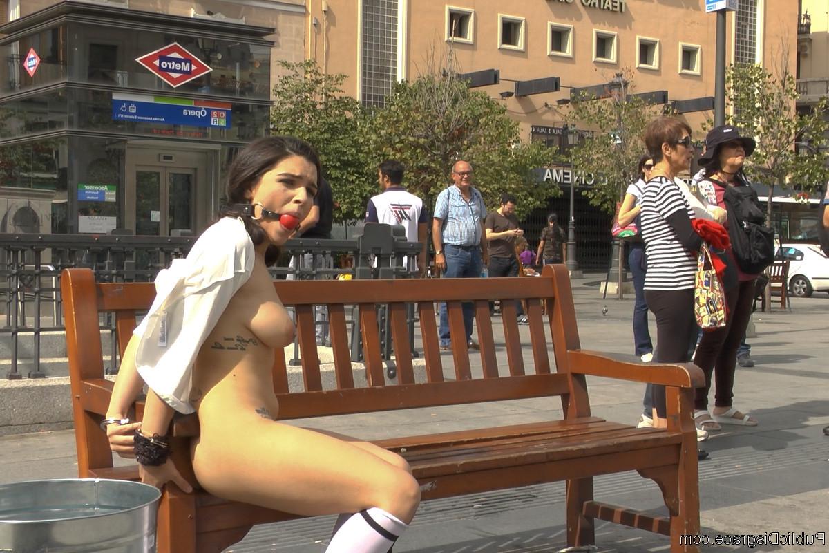 20P No shirt no shoes no service, sexy spanish slut Chiara Diletto is denied entranc