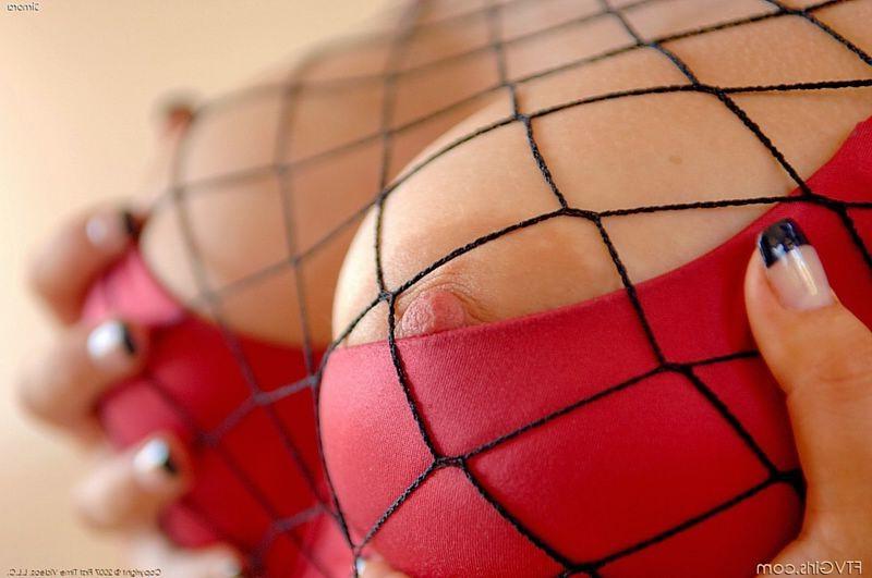 15P Busty girl in stripper outfit inserts bottle