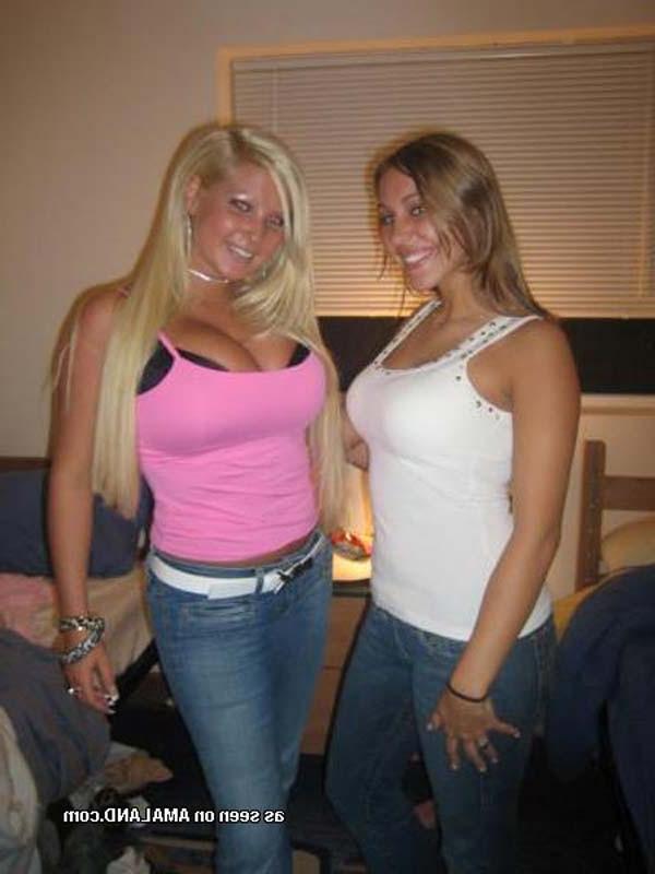 12P College girls with huge melons partying