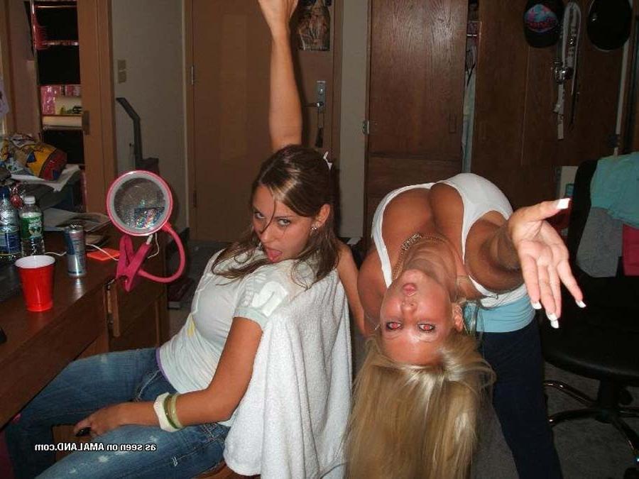 12P College girls with huge melons partying