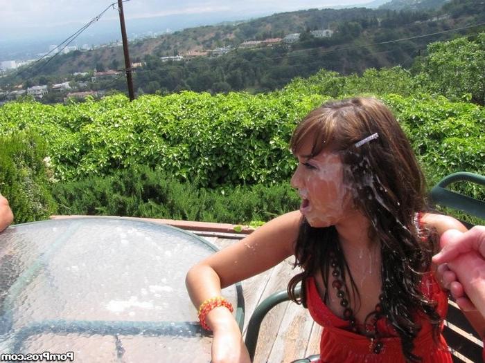 12P Cute Friends Get Wet Gooey Cum Surprise 