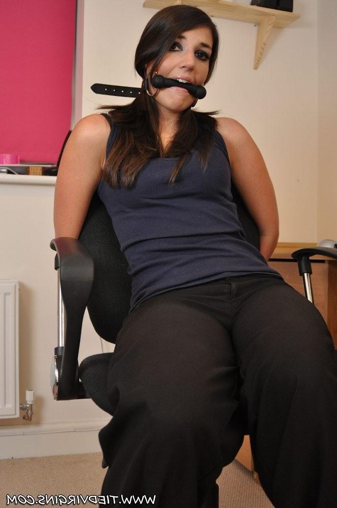 12P Bound and taped - Sapphire is restrained at the office