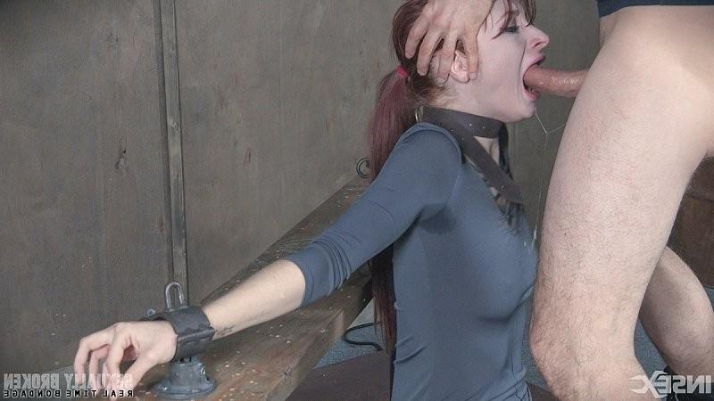 16P Violet Monroe redhead is bound to sex machine and made to deepth