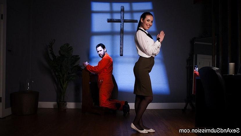 10P Casey Calvert praying in church with Tommy Pistol for kinky bds