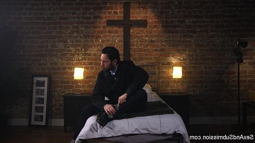 10P Casey Calvert praying in church with Tommy Pistol for kinky bds