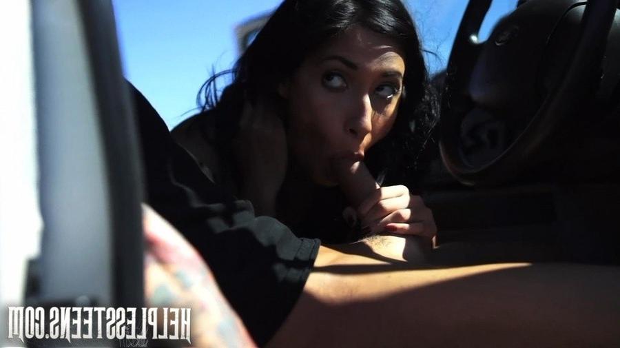 16P Sexy teen hitchhiker bound and fucked in the woods