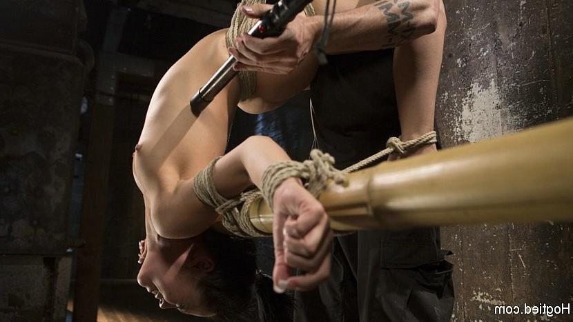17P Kristina Rose is bound in rope her ass and pussy toyed by maledo