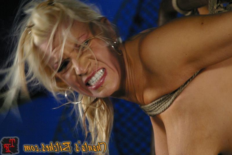 17P Bound nude blonde feet spanked and analy straponed by Mistress
