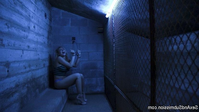 25P Kagney Linn Karter busty blonde is bound in prison and fucked by