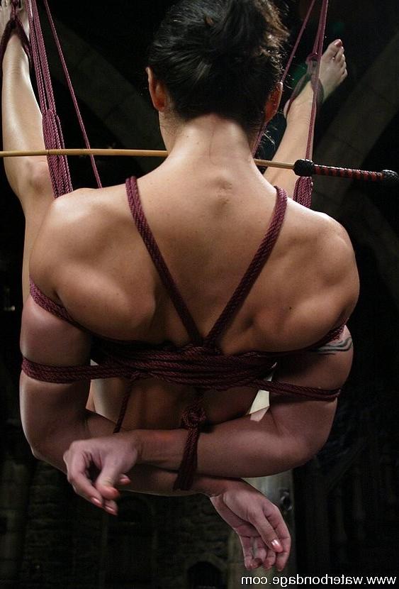 15P Wenona rope bound sexy young woman toyed and water tortured