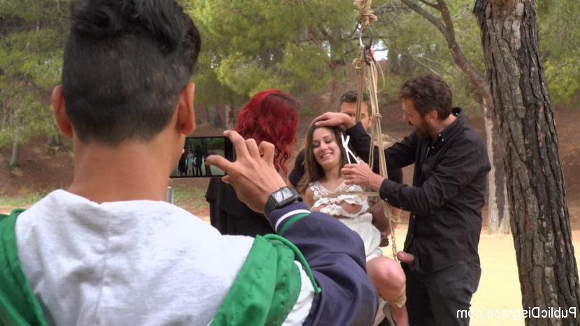 15P Bound Teen Alexa Nasha is Fucked Before a Chanting Crowd - Part 1