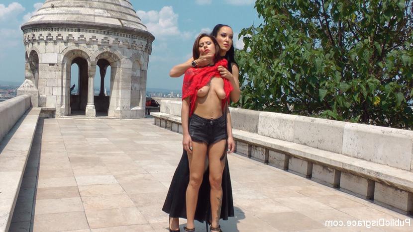 15P Just a normal day in Budapest for Fetish Liza. Taking her pathetic fuck pet out 
