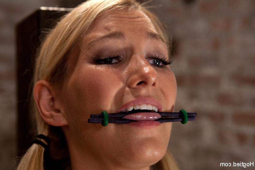 15P Amazing blond with HUGE tits bound to a chair