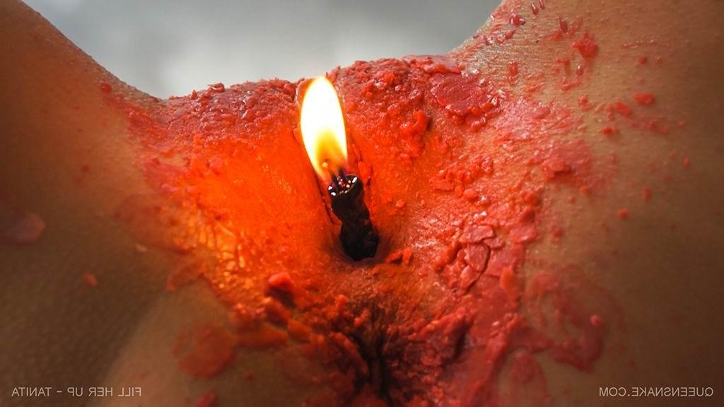 16P vagina fully filled with hot wax