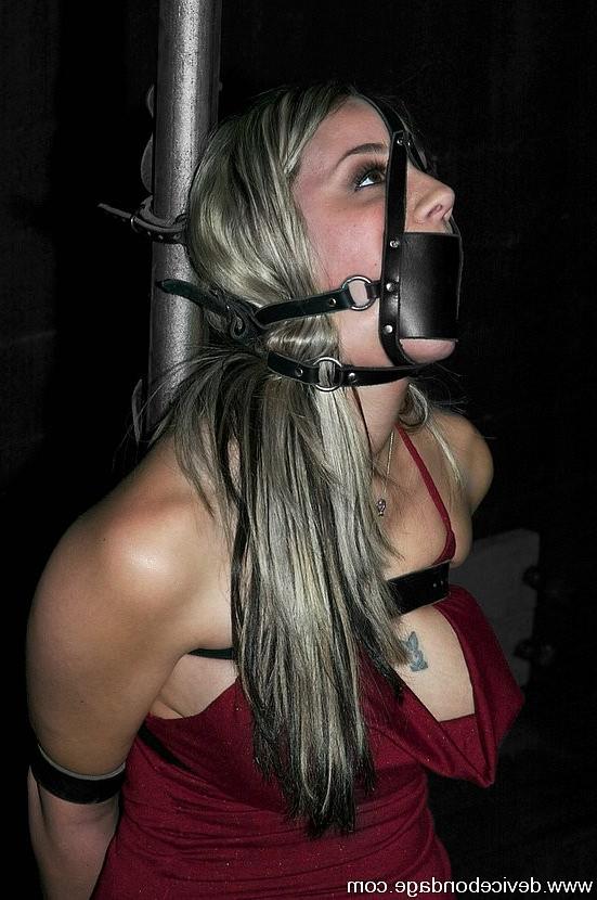 15P Delilah Strong bound in leather straps getting here body tickeld