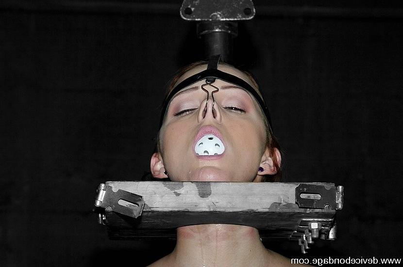 15P Sara Faye is leather strap bound gets here feet punished