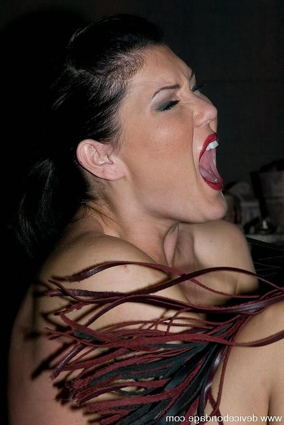 15P Claire Dames gets bound all nude with latex vacuum mask