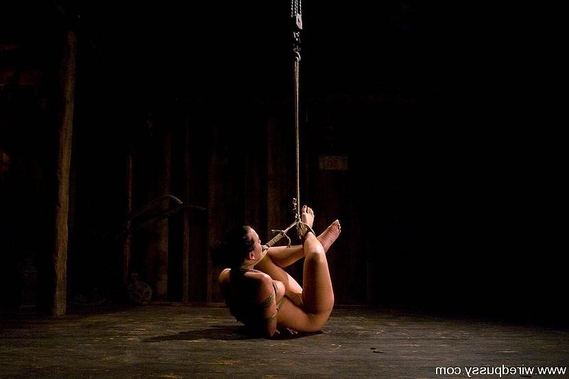 15P Julie Knight rope bound here body wired for orgasm by Mistress