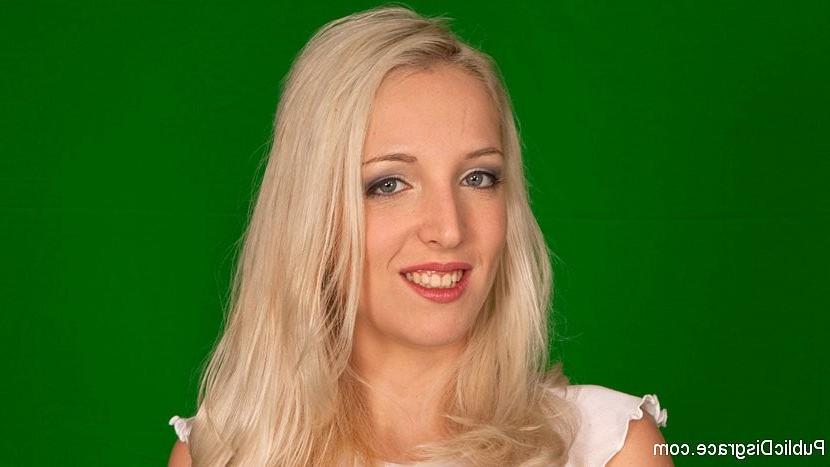 16P Liz Rainbow blonde nympho is bound and publicly doube fucked wit