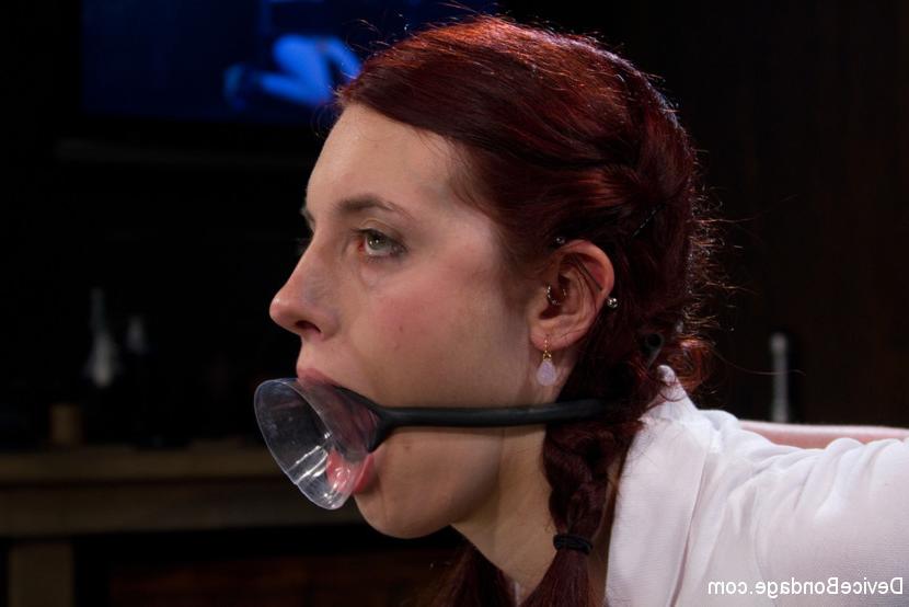 15P Iona Grace teen redhead is bound to machine and made to cum
