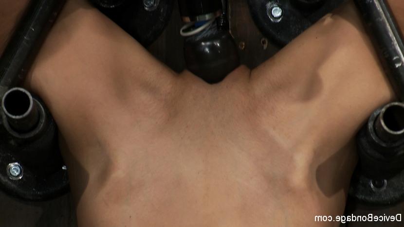 15P Jade Indica and Amber Rayne wall bound upside down to machines