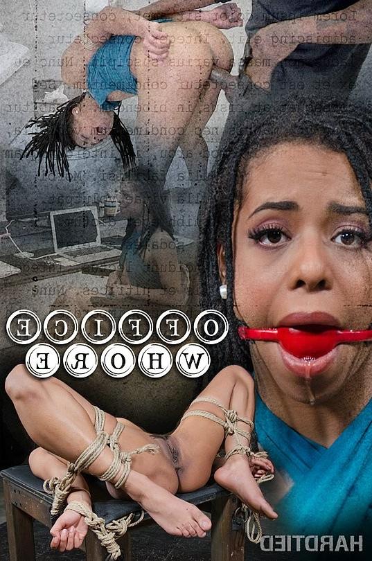 15P Kira Noir office babe is rope bound and pussy and mouth fucked b