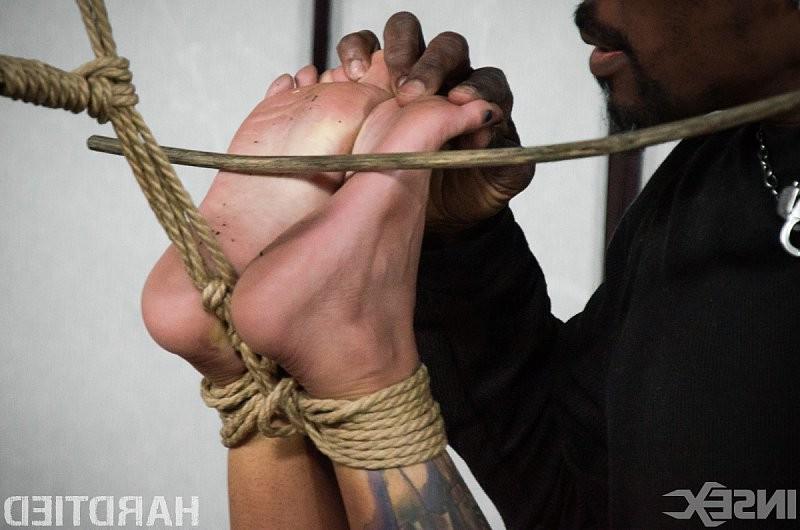 16P Jessica Creepshow is rope bound and masked by maledom Jack Hamme